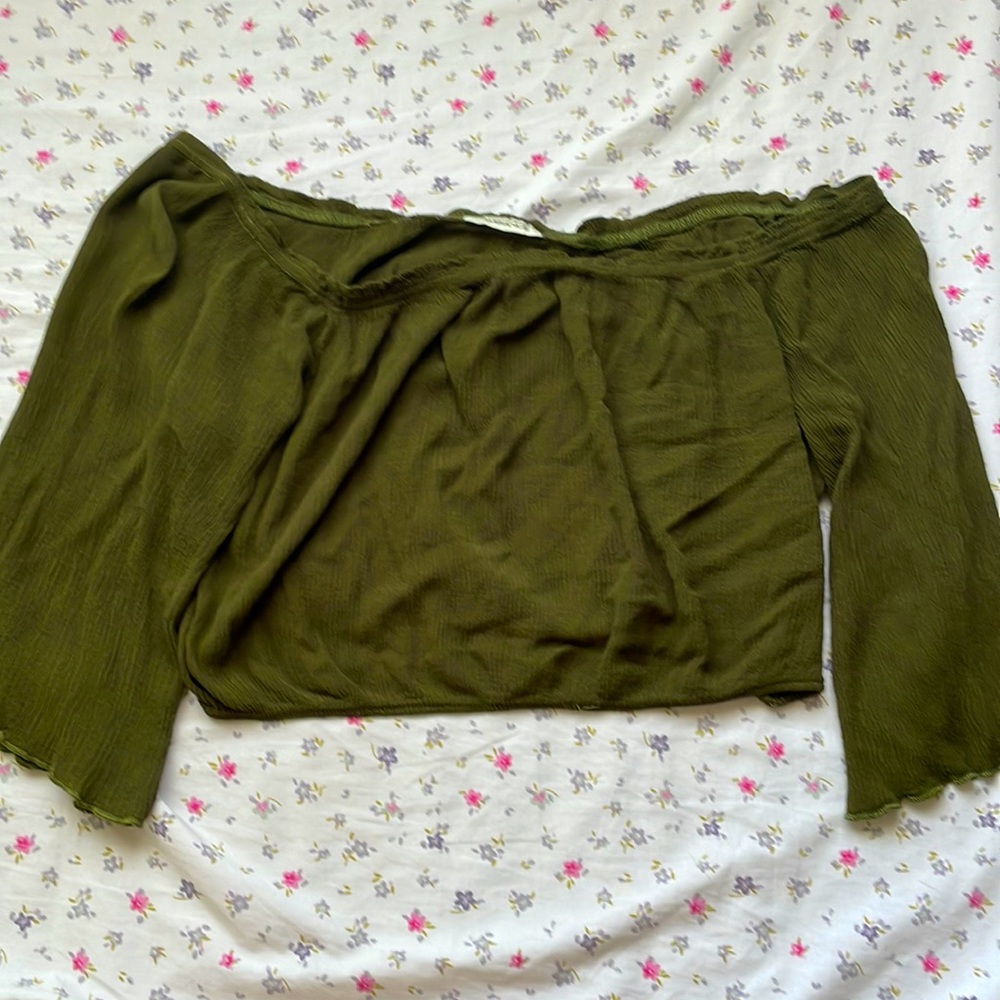 Dark Green Crop Top